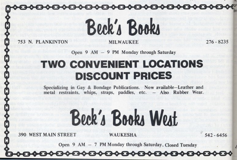 Advetisement, October 1977 / GPU News, pg. 12, vol. 7 no. 1 /