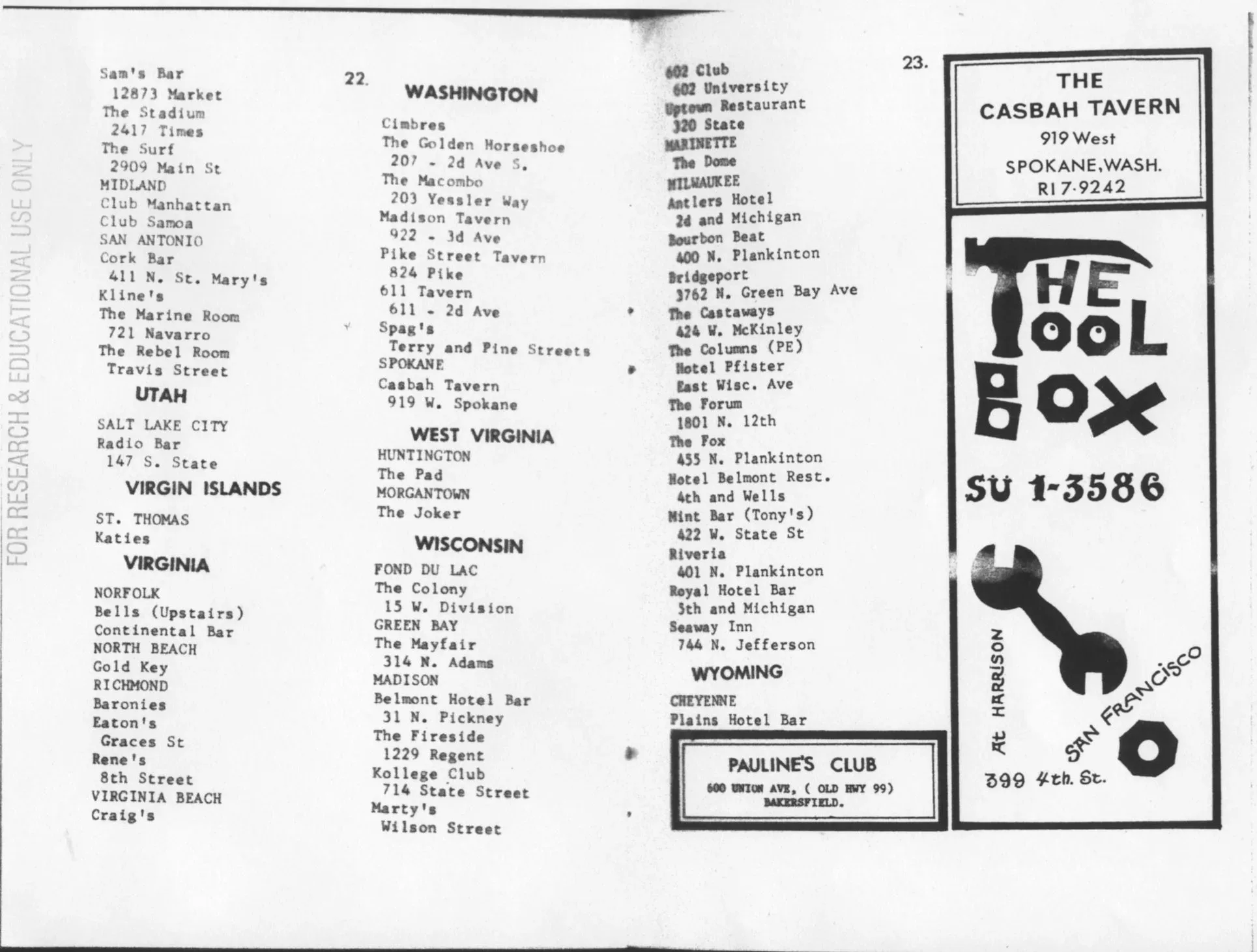 Belmont Hotel Coffee Shop — lb63 p2223