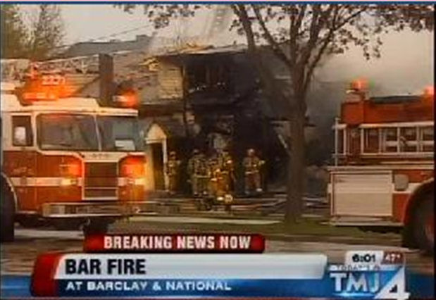 News image of the 2011 fire that destroyed the bar