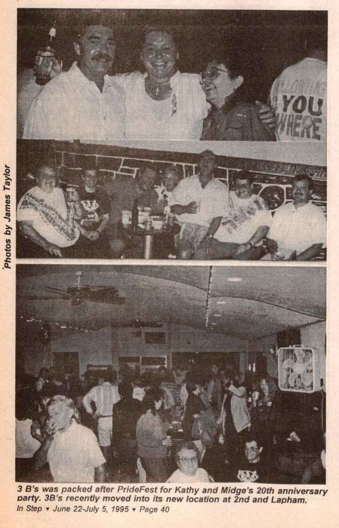 Photos from an after-PrideFest party, June 1995.