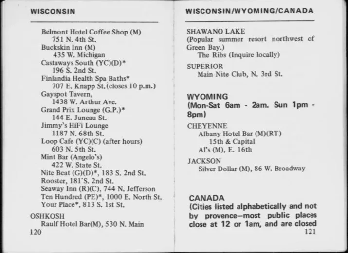 Buckskin Inn — damron 71 p120