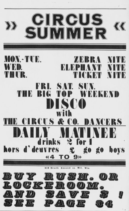 Article and photographs of the bar, 1977.