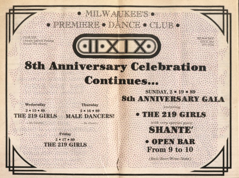 Eighth-anniversary advertisement, February 1989.