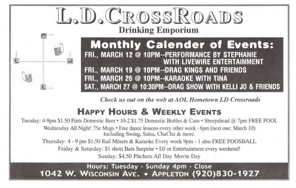 Advertisement, Special Events / incl The Drag Kings / (Quest vol 11-05, March 2004) / /