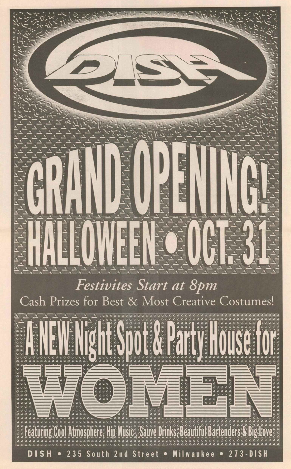 Grand opening and Halloween advertisement, October 1997.