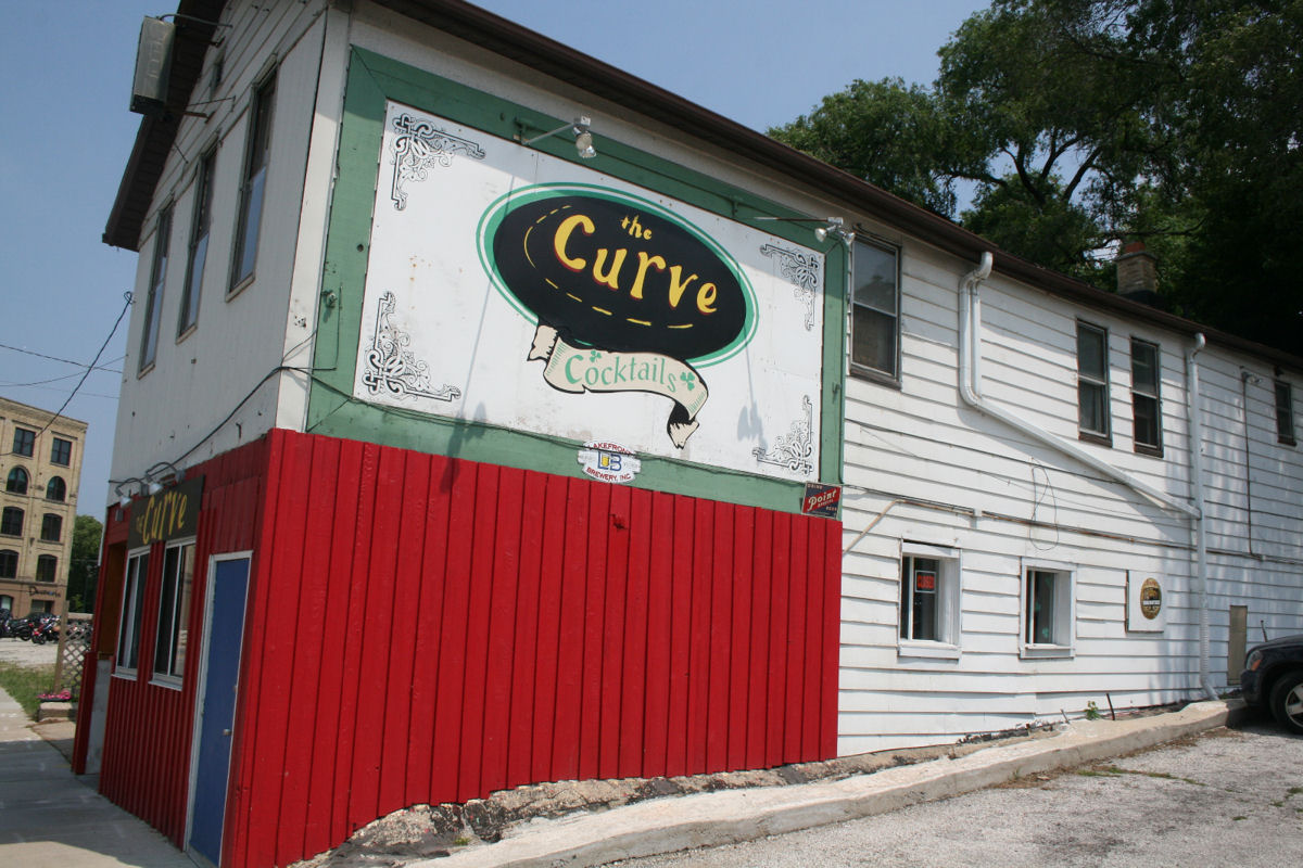 The building, then the Curve tavern, in July 2014 shortly before demolition.