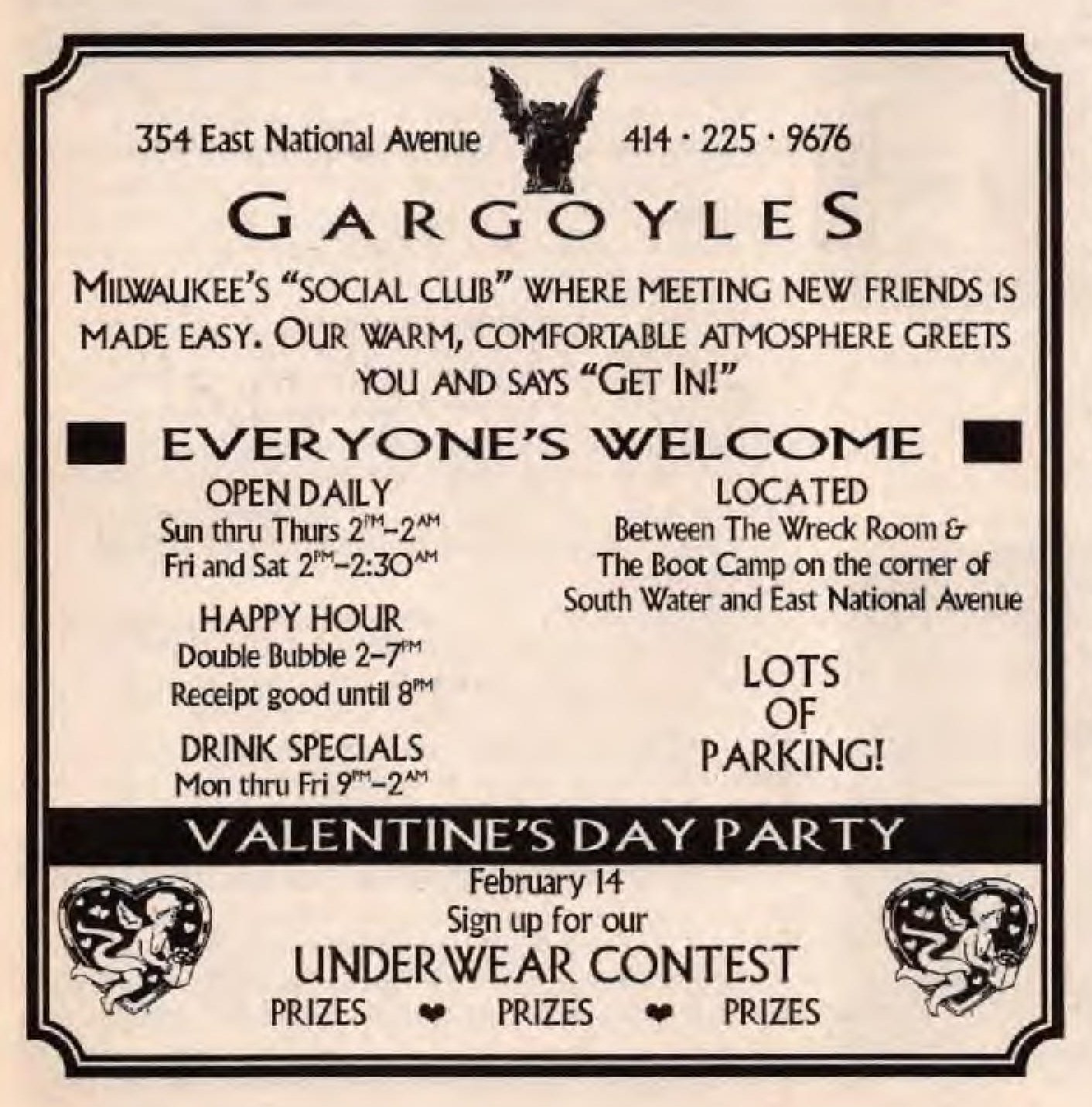 Advertisement, January 1996.
