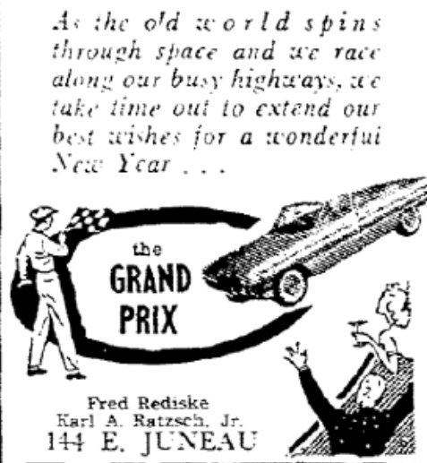 Advertisement for the bar, January 1961.