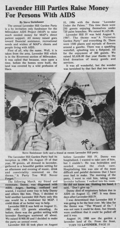 History of the Lavender Hill parties / through #5 in 1988