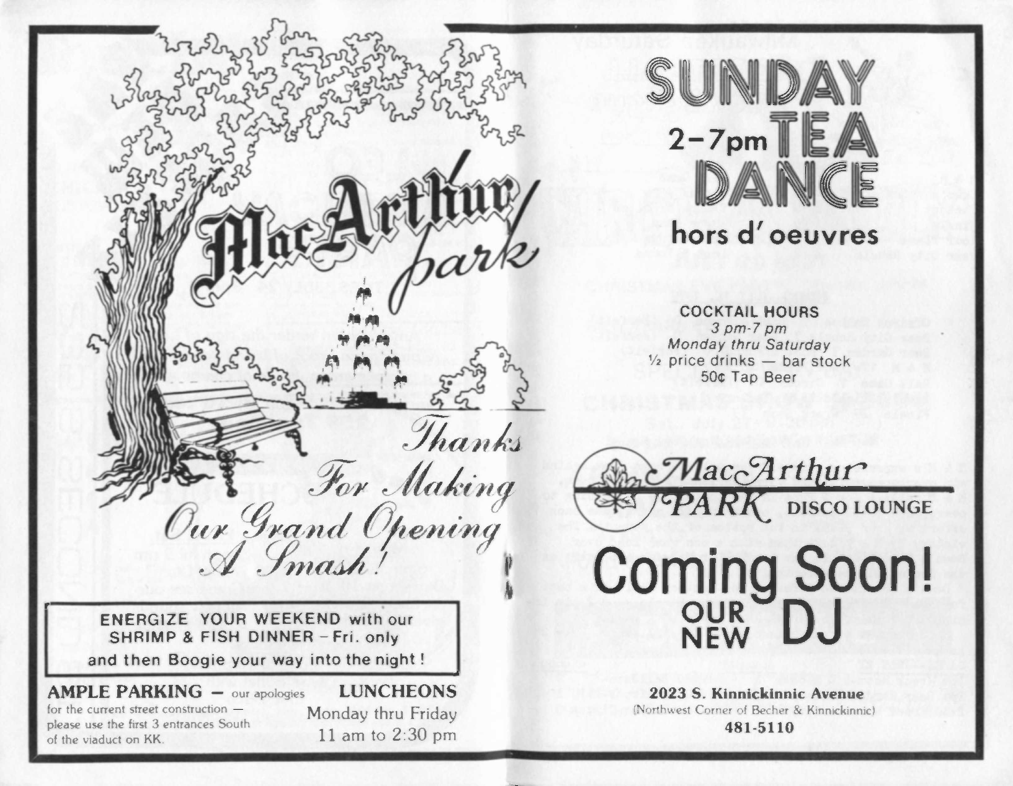 Mention of the club's opening, July 1979.
