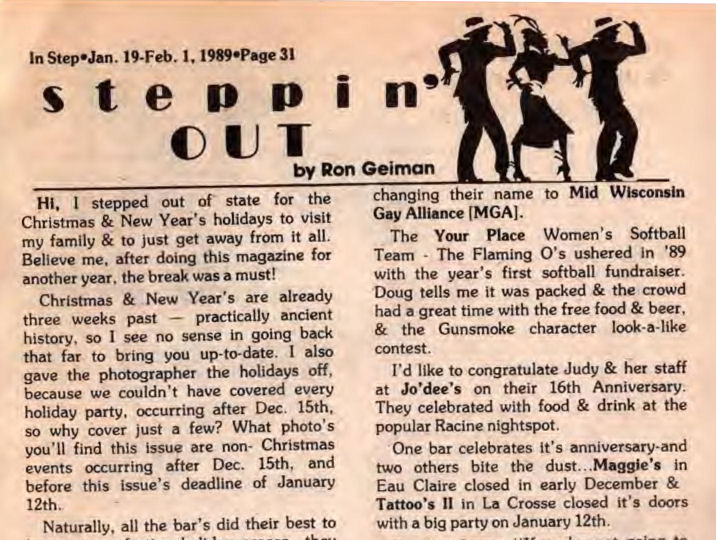 Closed December, 1988 / (In Step v6-01, January 1989) / /