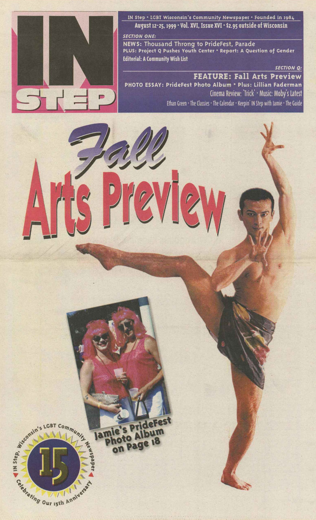 Editor's Note: Johnston's premiere appearance in 'In Step' magazine of his 'Cordially Yours' society column / (In Step vol. 16-16, August 1999) / /
