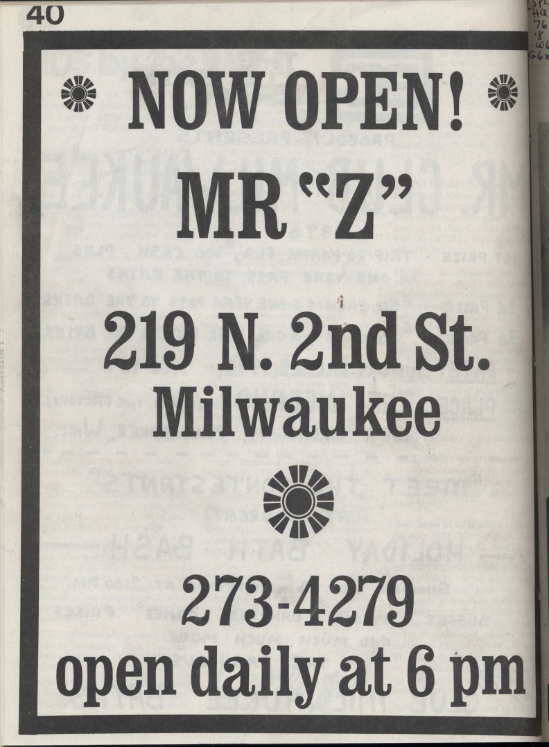 "Now Open" advertisement, December 1975.