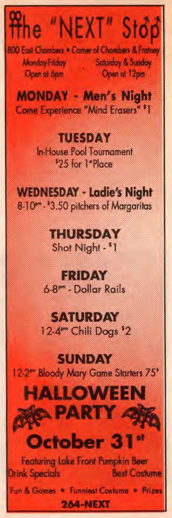 Advertisement, October 1991.