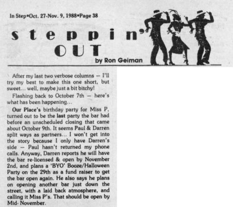 Ownership change, Oct-Nov. 1988