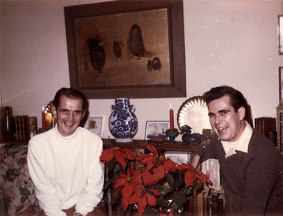 Vahey (right) with partner Richard Taylor at / SAGE Holiday Luncheon, December 2005 / (compliments of SAGE)