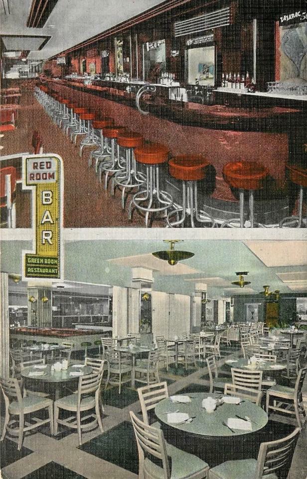 Postcard of the Red Room Bar.