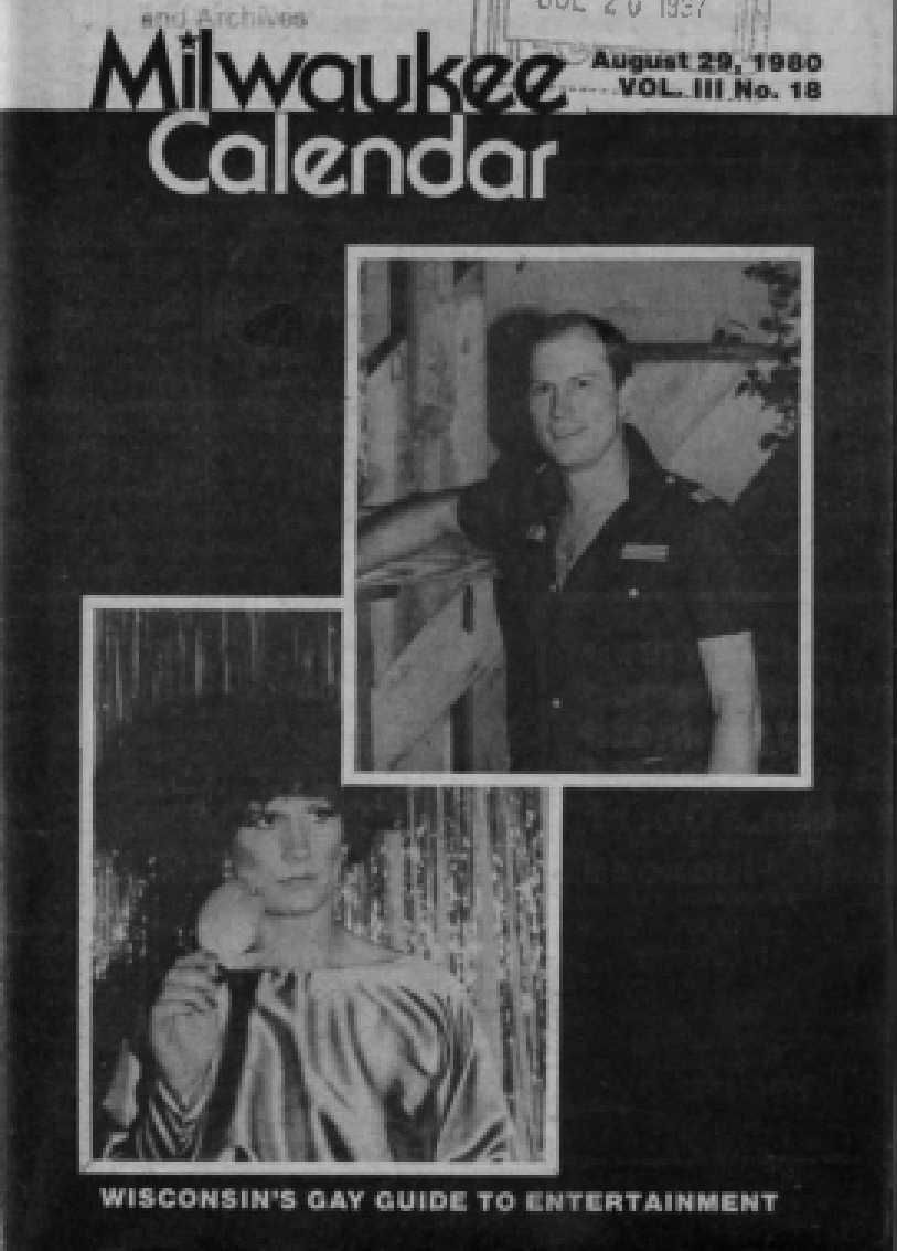 Cover and inside photos of Rona / (Milw Calendar vol. 3-18, August 1980) / /