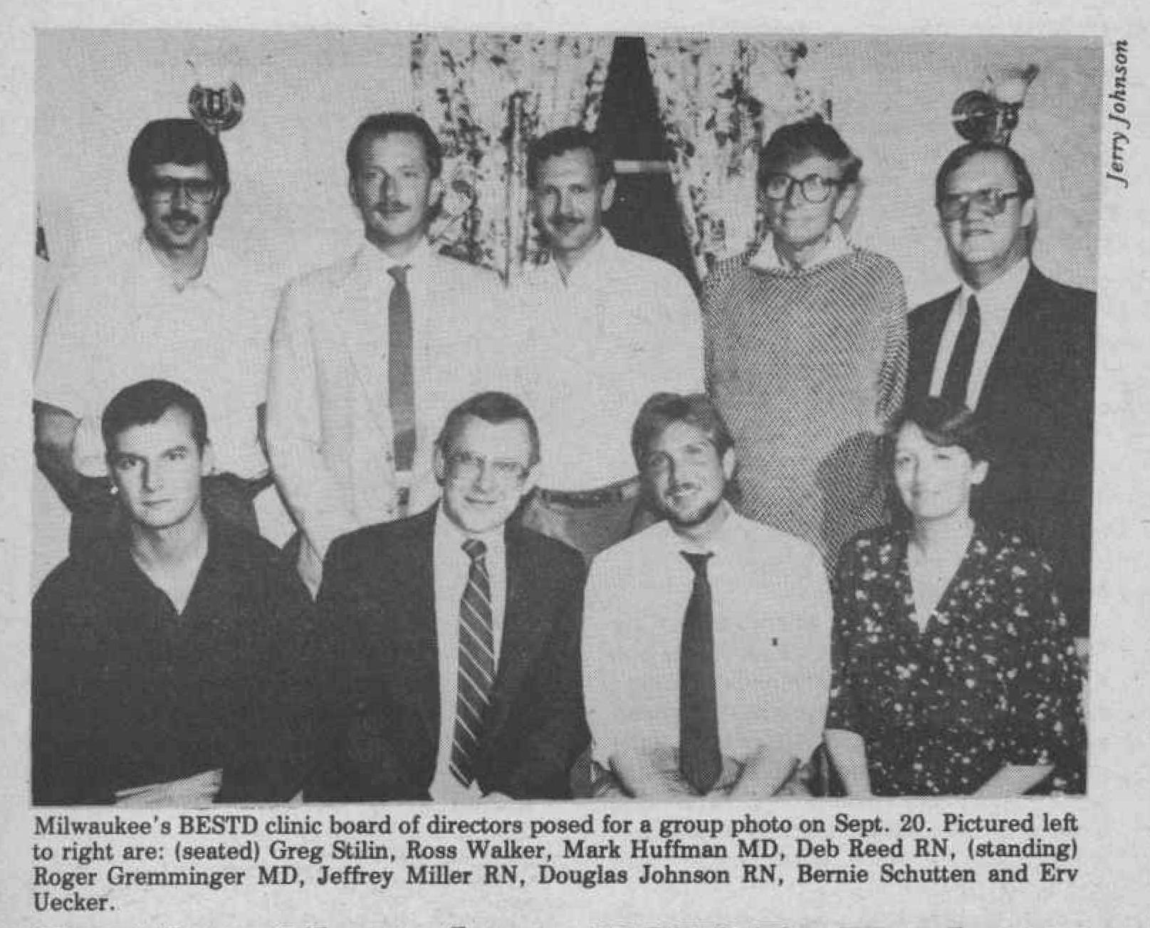 With partner Erv Uecker / at Community Center discussion / (In Step vol. 13-05, March 1996) / /