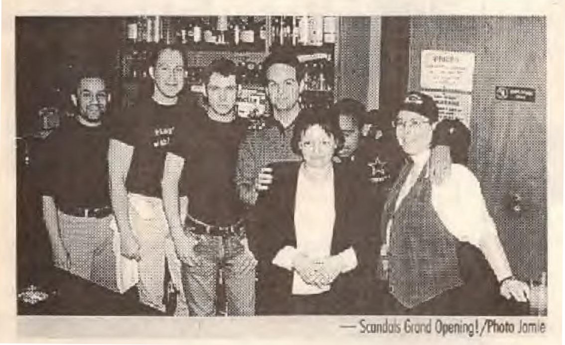 Photo from the Scandals grand opening party, March 1997