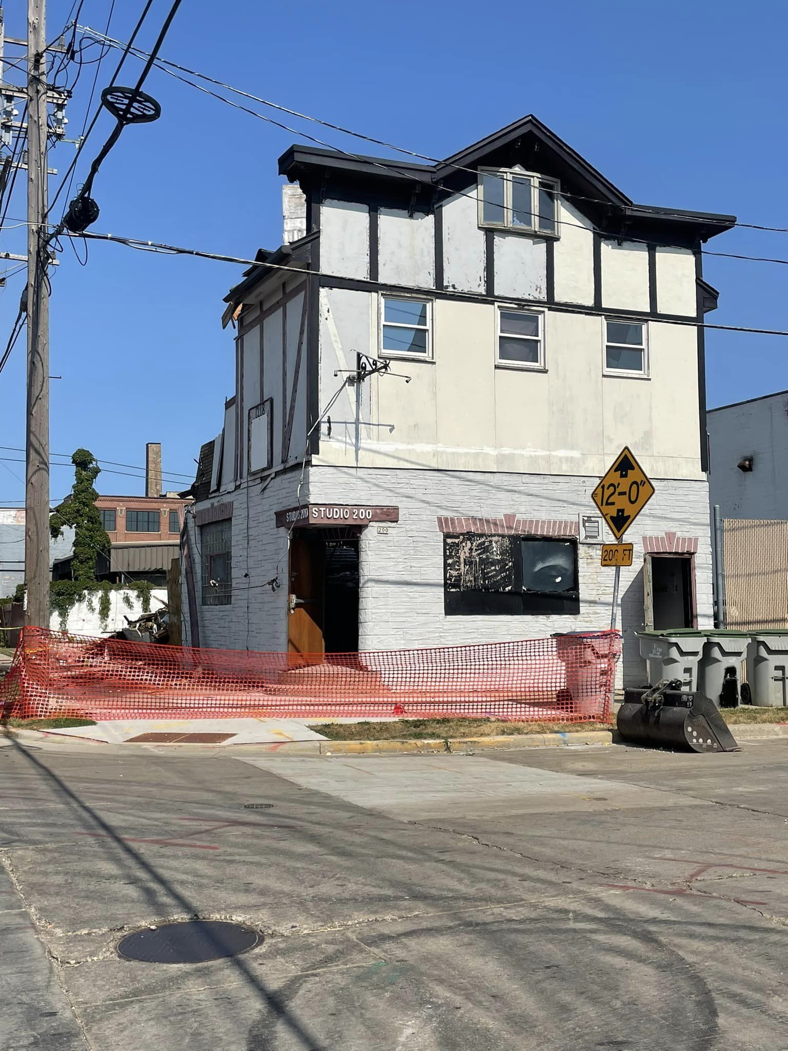 The building during demolition, 2024