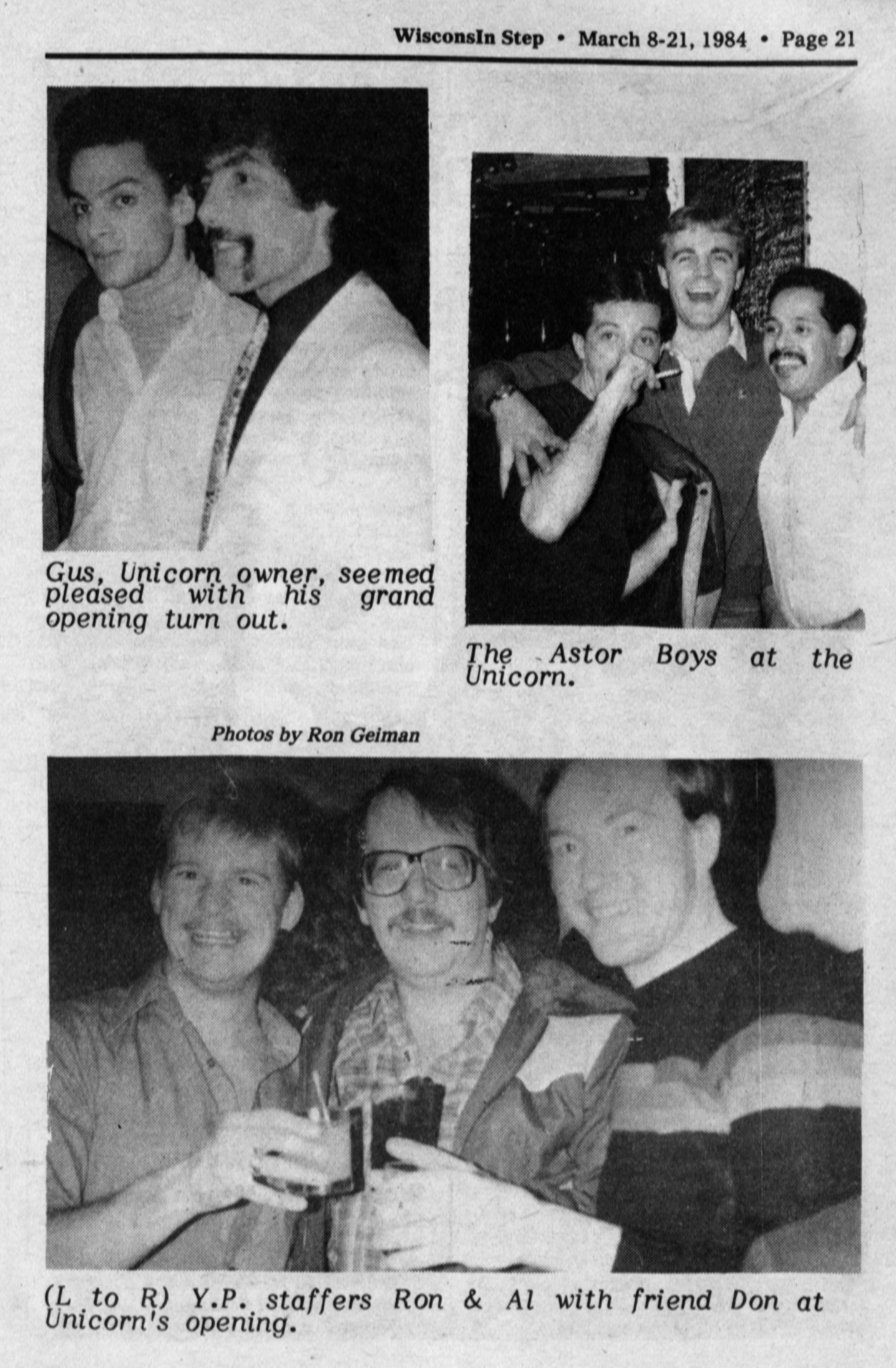 Grand opening photos, March 1984.