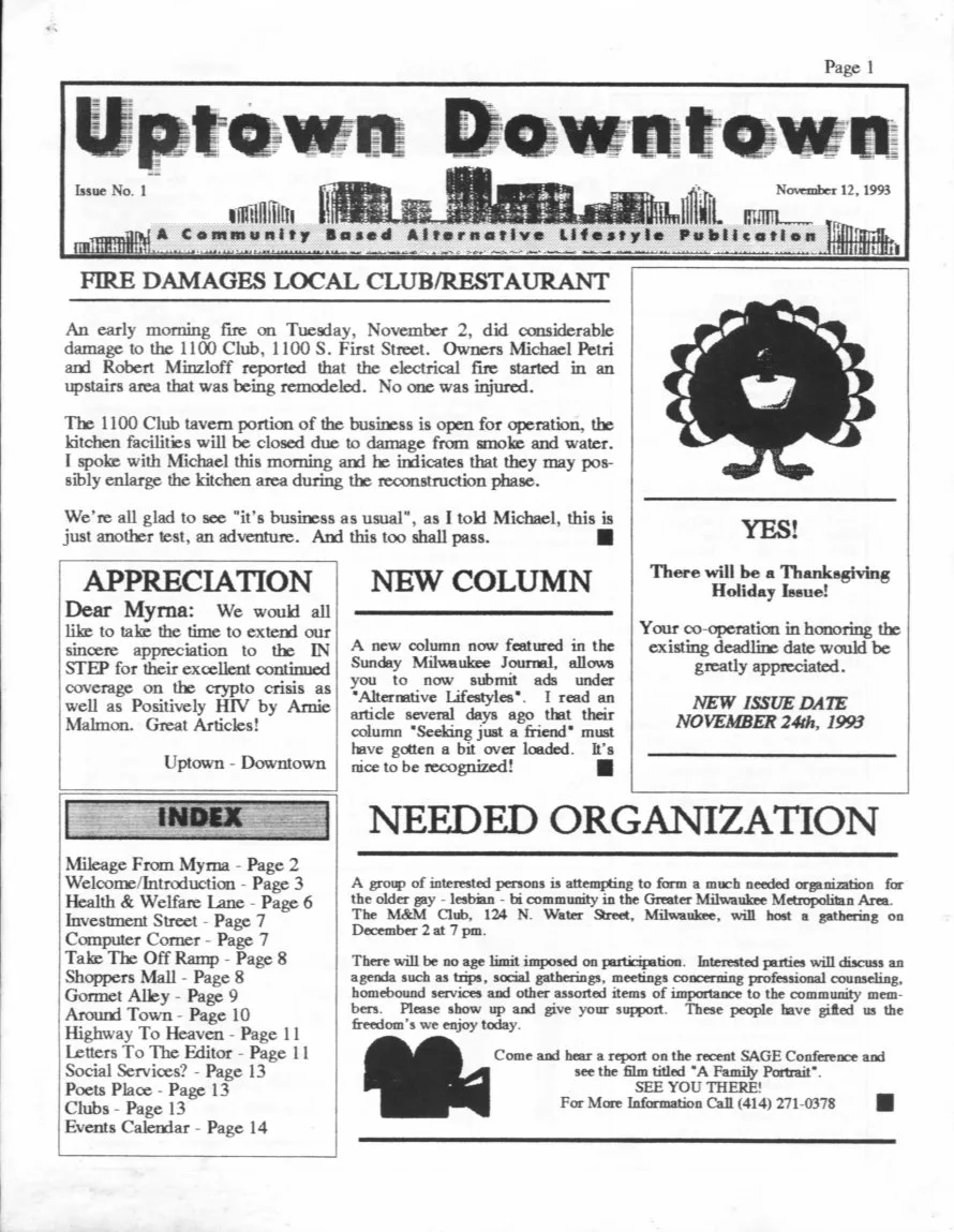 Issue No. 1 / November 12, 1993 / Text-searchable PDF /