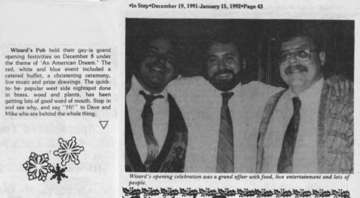 Opening party advertisement, December 1991.