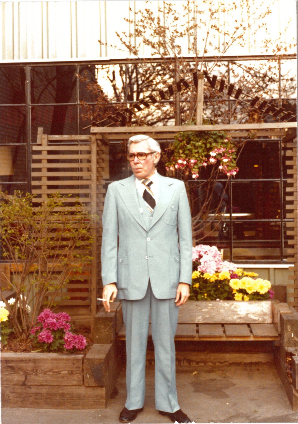 Owner Jim Dorn on the bar's patio